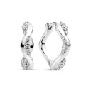 Sif Jakobs Jewellery Ellera Waves Altro Creolo Earrings Sølv farge Hvit 16.5 mm