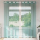  Voilegardiner med grommets 2 stk turkis 8721158551610