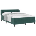  Box Spring Seng med Madrass Mørkegrønn 140x190 cm Fløyel