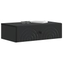 vidaXL Vegghengt Sidebord Svart 59 x 34,5 x 17 cm Konstruert tre