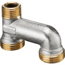 H-stykke G 1/2" x 2x G 3/4" M Krom