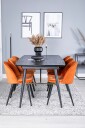 Venture Home   Spisegruppe Gärdet inkl. 6 stk spisestoler Valleta   Svart