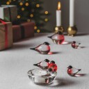 Hadeland Glassverk Dompap Glassfigur 6 cm 2 pk