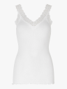 Rosemunde Bernadine Organic Top with Lace Hvit L