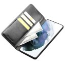 Qialino Classic Samsung Galaxy S21+ 5G Lommebok-deksel I Lær Svart