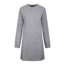 Clemmie Dress Grey L Merino crew neck dress