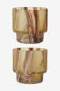 Ellos Home Lanterne Leona høyde 8 cm 2 pakning Gul