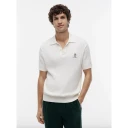 Tommy Hilfiger Cable Short Sleeve Polo   Cream   XL