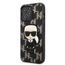 Karl Lagerfeld Black Monogram Iconic Patch Mobildeksel til iPhone 13 Pro