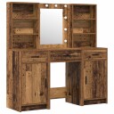 Sminkebordsett med skuff 3 pcs Gammelt tre 50 x 41 x 135 cm