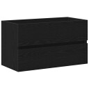vidaXL Servantskap svart eik 80x38,5x45 cm konstruert tre
