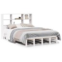  Seng med bokhylle uten madrass hvit 140x190 cm heltre 8721158627353