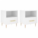  Nattbord 2 stk hvit 40x35x47,5 cm konstruert tre