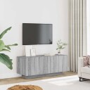vidaXL TV-benk grå sonoma 100x35x40 cm konstruert tre