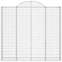 vidaXL Gabionkurver buede 9 stk 200x50x180/200 cm galvanisert jern
