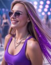 3 stk Tinsel Hair Extensions 50 cm - Lilla