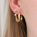 Stine A Jewelry Tres Petit Etoile Earring With Pearl Forgylt Sølv Sterling 925 