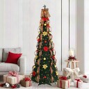  Kunstig juletre med 200 LED med stativ grønn 210 cm PVC