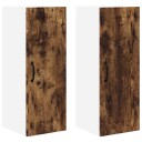  Kjøkkenskap 2 pcs Røkt eik 30 x 31 x 80 cm Konstruert tre