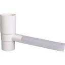 Plastmo 75mm PVC Sisternekobler med Fleksibel Slange - Hvit