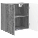 vidaXL Vegghengt skap Grå Sonoma 59 x 31 x 60 cm Konstruert tre