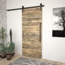 Utstyr for skyvedør 183 cm stål svart