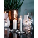Holmegaard DWL Kammerlysestake i Glass med Lærdetalj - 16 cm Transparent