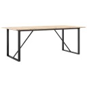 vidaXL Spisebord O-ramme 200x100x75 cm heltre furu og stål