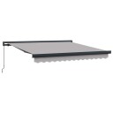 Manuell Uttrekkbar Markise Lys Grå 300x250 cm  Markiseduk for 3x2,5 m ramme Lys Grå