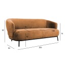 Sofa HOME4YOU Gemala 2,5 seter Oransje   oransje