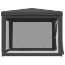vidaXL Festtelt med 4 sidevegger av netting antrasitt 3x3 m HDPE