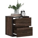  Veggmontert nattbord brun eik 40x31x39,5 cm 8721102837913