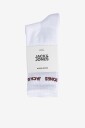 Jack & Jones   Sokker Jacbasic Logo Tennis 5 pakning   Hvit