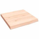 vidaXL Vegghylle 40x40x4 cm ubehandlet heltre eik