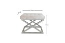 Gillie Sittepuff 40 cm   Hvit/Sølv