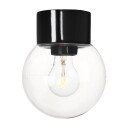Ifö Classic Glob 15 cm taklampe IP54 - Hvit/Klart glass