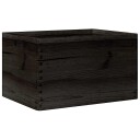  Trekasse med håndtak svart 40x30x23 cm heltre furu