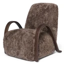 Ferm Living Buur Lenestol Sheepskin   Dark Stained/Sahara