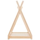 vidaXL Sengeramme for barn heltre furu 80x160 cm