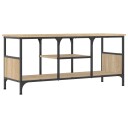  TV benk sonoma eik 100x35x45 cm konstruert tre og jern
