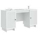 vidaXL Skrivebord Hvit Konstruert tre 142,5 x 50 x 75 cm