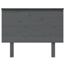 vidaXL Sengegavl grå 104x6x82,5 cm heltre furu