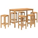  Ute Barsett 7 pcs Ubehandlet Massivt Teaktre