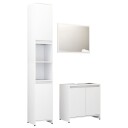 vidaXL Baderomsmøbler 3 deler hvit sponplate 8720286166352