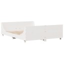  Sengeramme uten madrass hvit 120x190 cm heltre furu 8721102852619