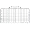 vidaXL Gabionkurv buet 200x30x100/120 cm galvanisert jern
