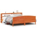  Sengeramme uten madrass voksbrun 200x200 cm heltre furu 3306215