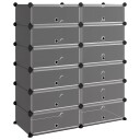 vidaXL Skostativ svart 94,5x36,5x106 cm PP