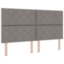 vidaXL LED Box Springer Bed med hodegjerde Gråbrun 180 x 200 cm stoff