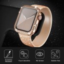 Rhinestone Dekorative Apple Watch 3/2/1 Deksel med Skjermbeskytter 42mm Roségull